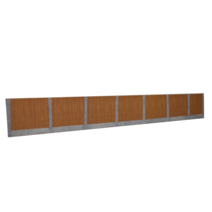 Timber Fence with Concrete Posts in Brown OO ATD003 Timber Fence with Concrete Posts in Brown OO ATD003