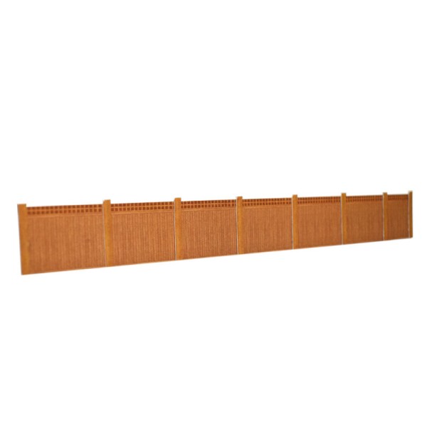Timber Fence with Trellis Top in Brown OO ATD005