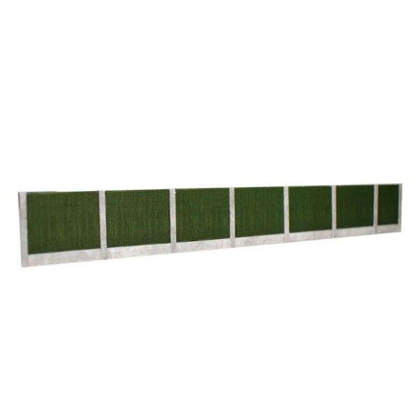 Timber Fence with Concrete Posts in Green OO ATD015