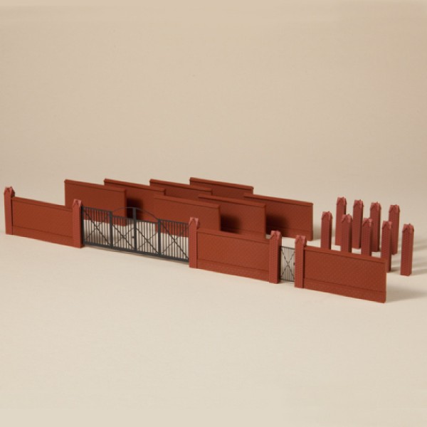 Brick Wall with Gates OO Auhagen 41622