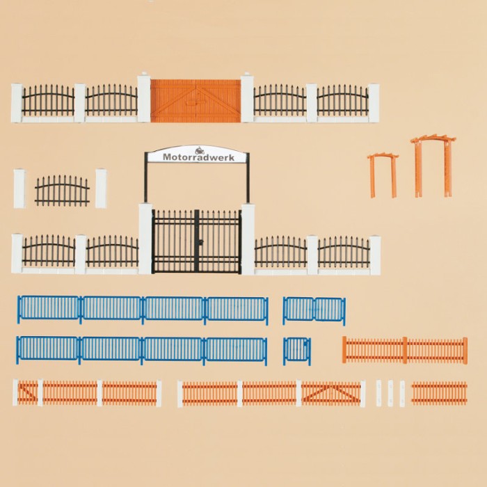 Assorted Fence and Gate pack TT OO Auhagen 42648 Assorted Fence and Gate pack TT OO Auhagen 42648
