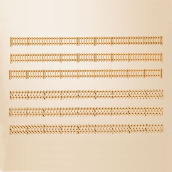 Cross and Picket Wooden Fencing N
