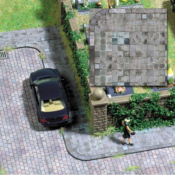 Paving Slabs Card sheet OO Busch 7418