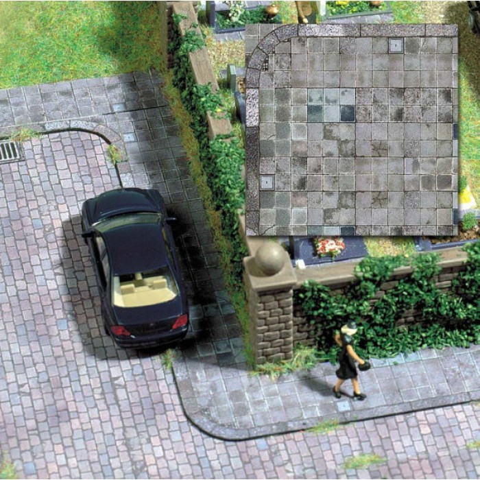 Paving Slabs Card sheet OO Busch 7418