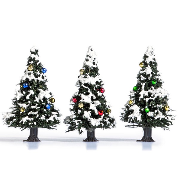 Christmas Trees with snow 38mm tall