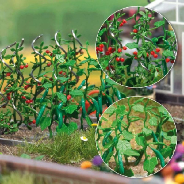 Cucumber and tomato plants OO Busch 1214