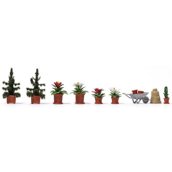 Potted flowers and Wheelbarrow OO