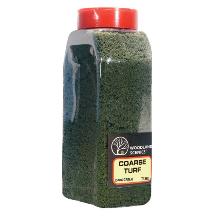 Coarse Turf Dark Green Woodland Scenics T1365 T65