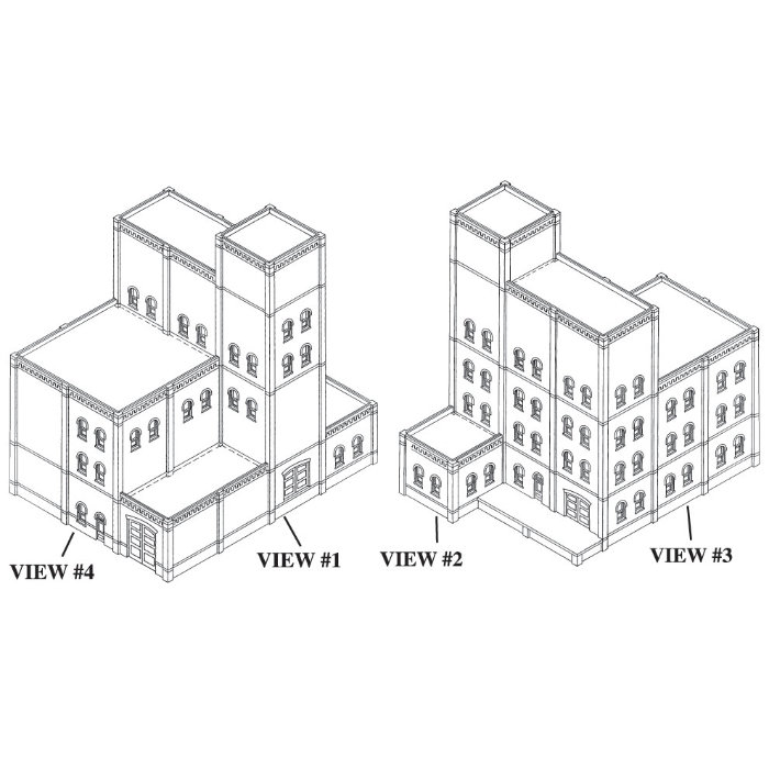 Industrial Factory Building 371mm tall OO