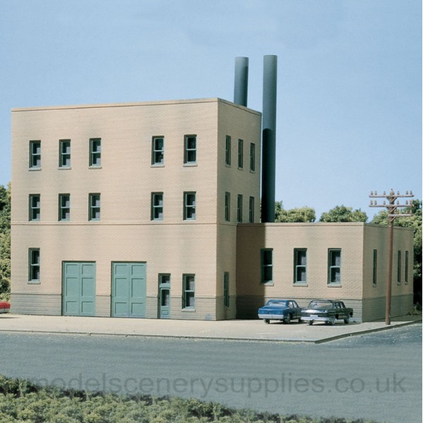 Factory Building with chimneys N gauge 