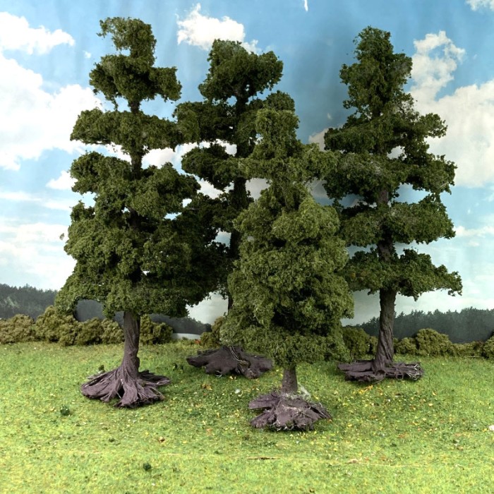 Tall Pine Trees 165 -200mm Tall Pack of 6 Tall Pine Trees 165 -200mm Tall Pack of 6