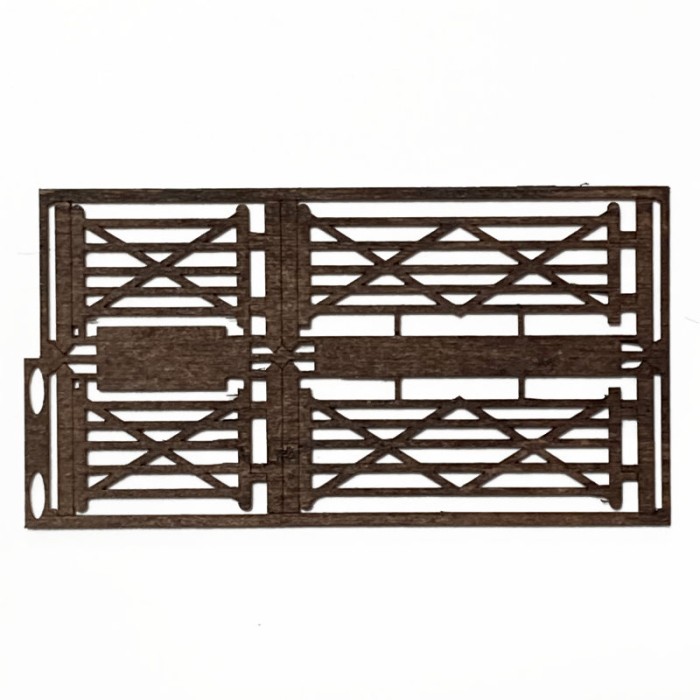 Wooden Five Bar Farm Field Gates N gauge