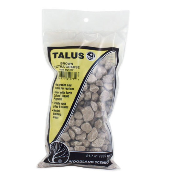 Talus Extra Coarse Brown rock debris Woodland Scenics C1277 #