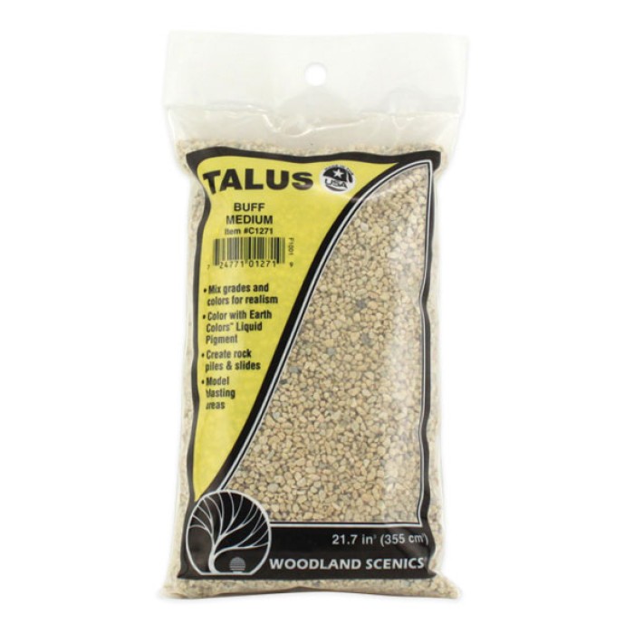 Talus Medium Buff rock debris Woodland Scenics C1271 #