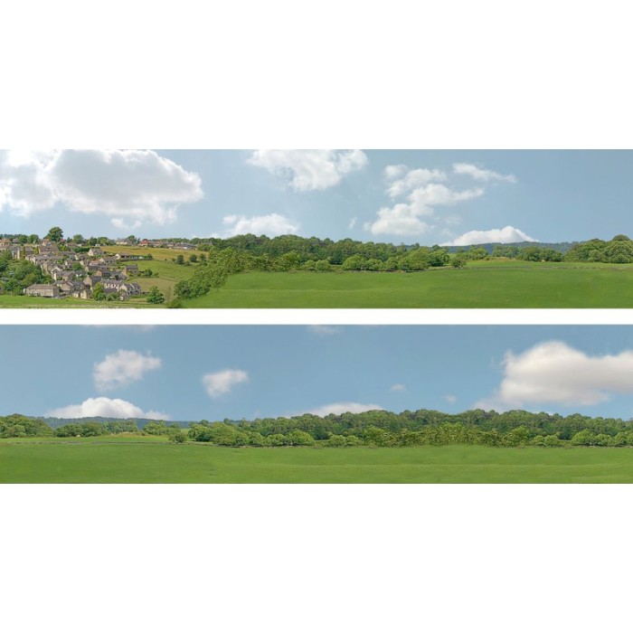 Backscene Village Long 202C OO 15 inch tall Backscene Village Long 202C OO 15 inch tall
