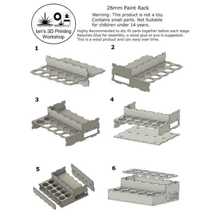 Paint Station Paint Pot Tidy for 26mm Paint Pots
