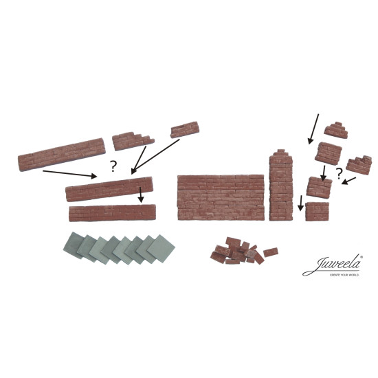 Model Brick wall kits for war scenes