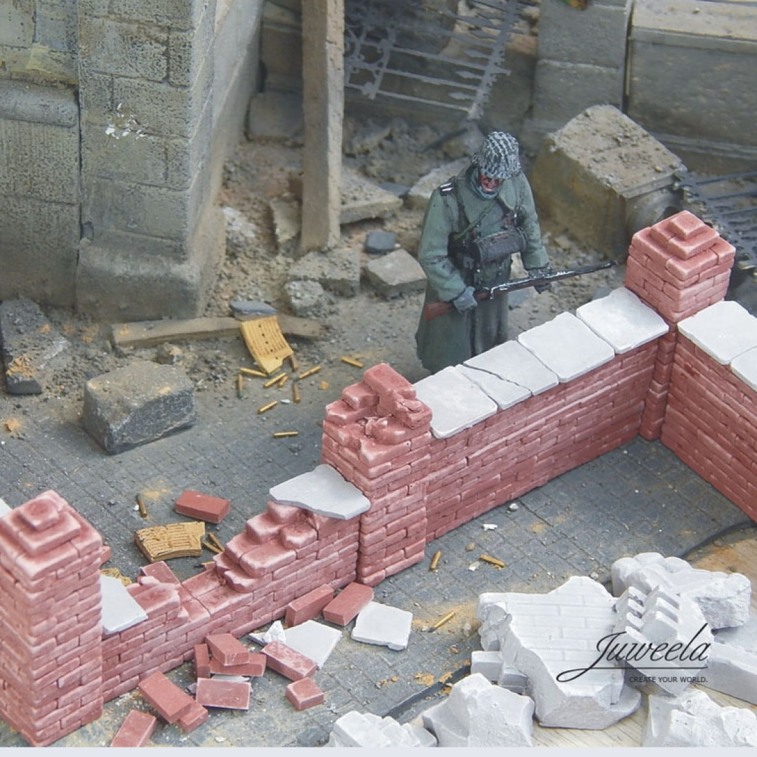 Model Brick wall kits for war scenes