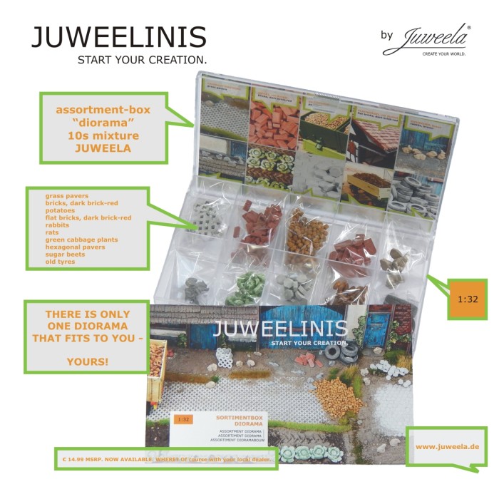 Juweelinis Diorama Assortment Box 1:32 Juweelinis Diorama Assortment Box 1:32