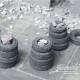 Barriers of Old Tyres OO and 28mm Barriers of Old Tyres OO and 28mm