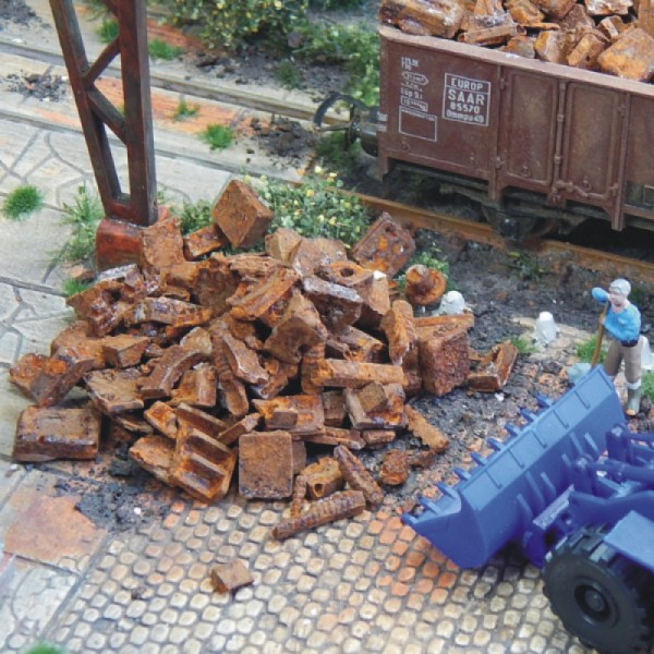 Rusty industrial scrap metal OO