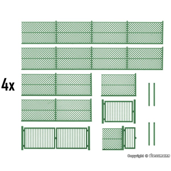Wire mesh fence OO 2800mm Green
