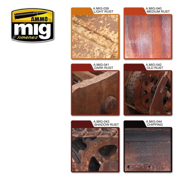 Rust Effects Colours Set Acrylic Paint Mig 7106