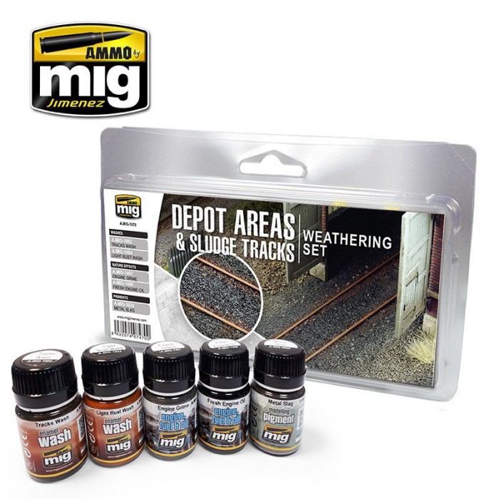 Depot Areas and Sludge Tracks Weathering Set MIG 7470 Depot Areas and Sludge Tracks Weathering Set MIG 7470