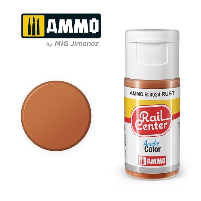 Rust Acrylic Paint Rail Center AMMO.R-0024 Rust Acrylic Paint Rail Center AMMO.R-0024
