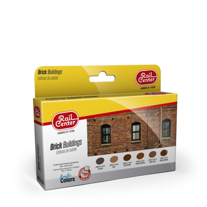 Brick Buildings Colours Set Acrylic Paint AMMO.R-1028 Brick Buildings Colours Set Acrylic Paint AMMO.R-1028
