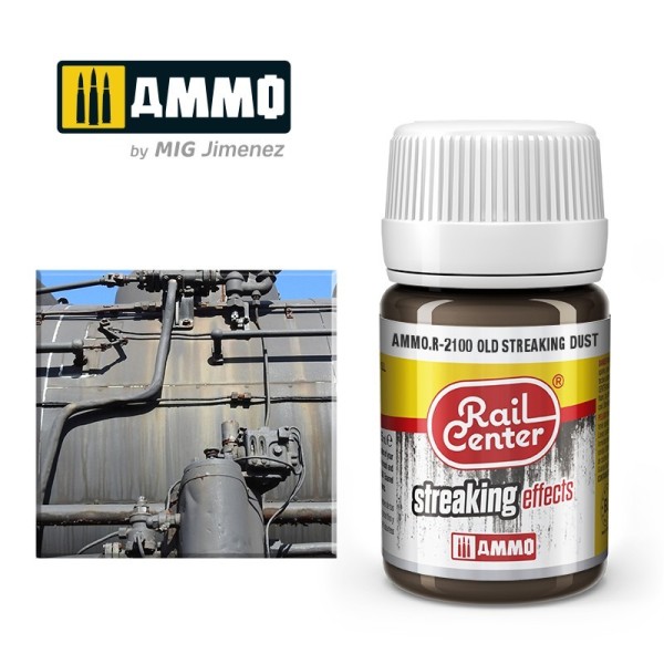 Old Streaking Dust Weathering Wash Rail Center AMMO.R-2100