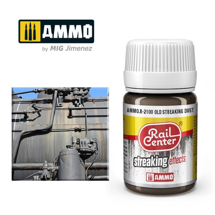 Old Streaking Dust Weathering Wash Rail Center AMMO.R-2100 Old Streaking Dust Weathering Wash Rail Center AMMO.R-2100