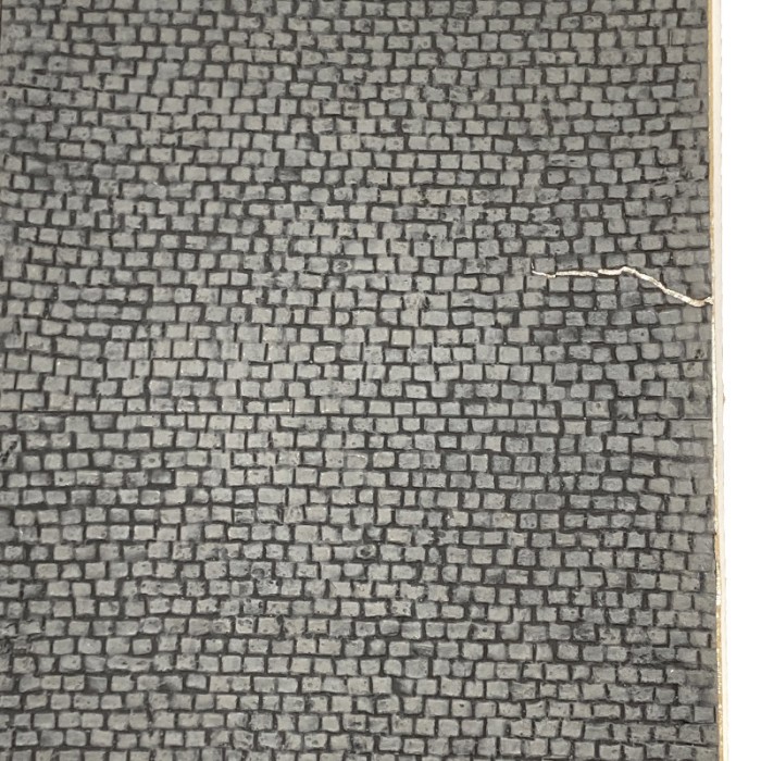 Stone Setts Cobblestone Road Textured 3D Sheet O Gauge Grey Stone Setts Cobblestone Road Textured 3D Sheet O Gauge Grey