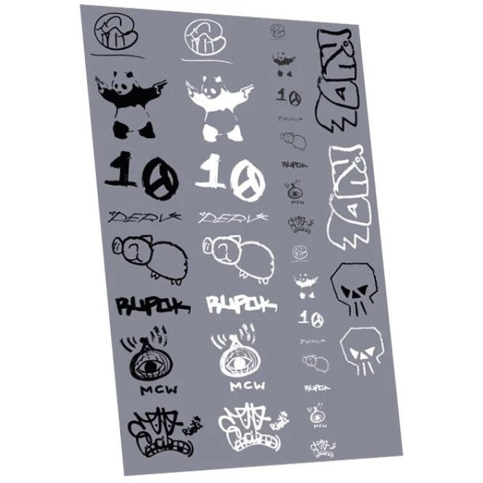 Graffiti Tags Transfers Railtec 8961 Pack 11 Graffiti Tags Transfers Railtec 8961 Pack 11