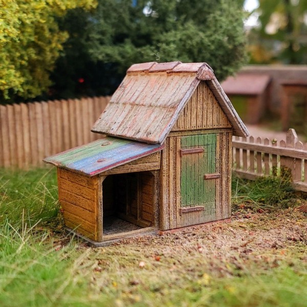 Garden Shed with Lean-to N gauge 96533