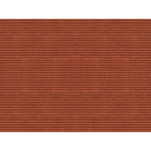 Roof Tile textured cardboard Red Tile N gauge