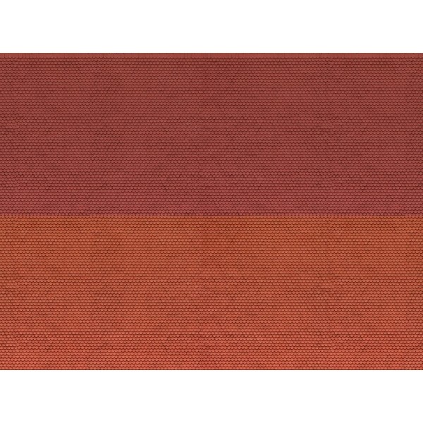 Roof Tile textured cardboard Red Tile N gauge