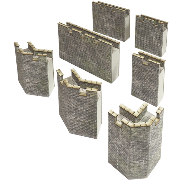 CASTLE CURTAIN WALLS N gauge Metcalfe PN193