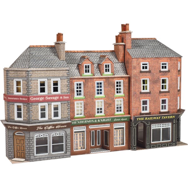 N Gauge Low Relief Pub & Shops Metcalfe PN972