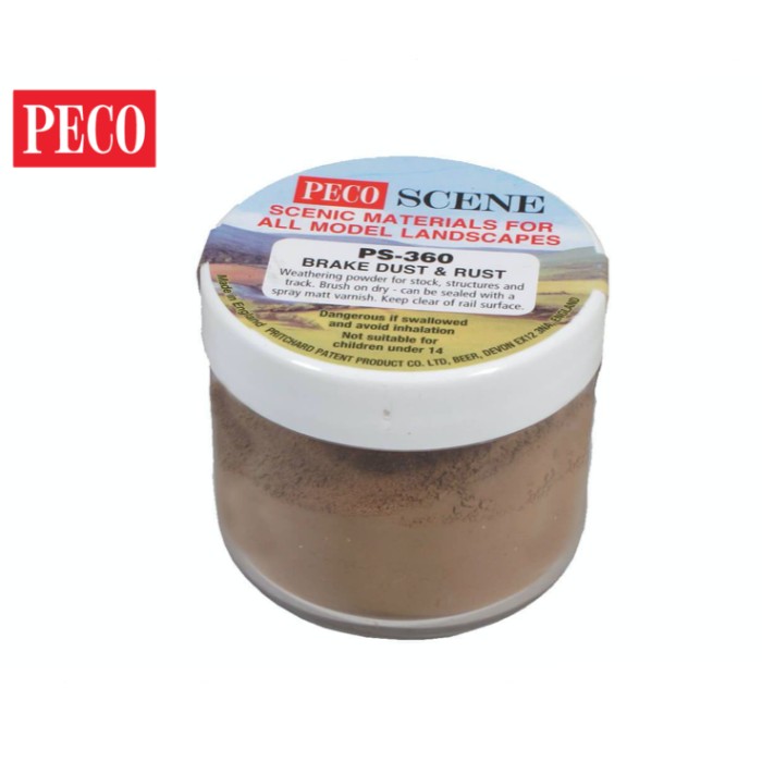 Weathering Powder Brake Dust and Rust Peco PS-360 Weathering Powder Brake Dust and Rust Peco PS-360