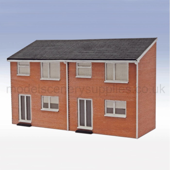 1960s Low Relief Semi-Detached House Backs Peco LK-213 1960s Low Relief Semi-Detached House Backs Peco LK-213