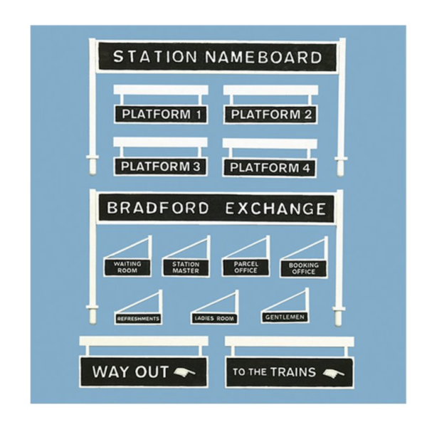 Platform Signage OO Peco model scene 5049