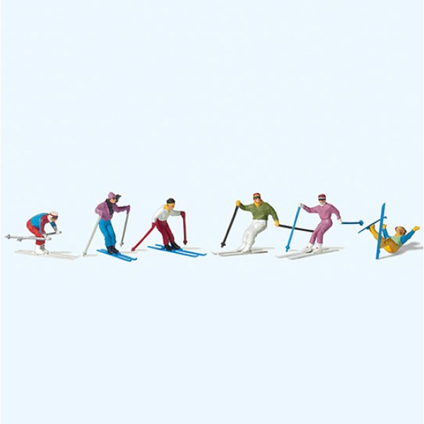 Downhill Skiers OO Preiser 10313