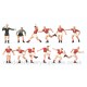 Football Soccer Team and Referee Exclusive Figure Sets OO Football Soccer Team and Referee Exclusive Figure Sets OO