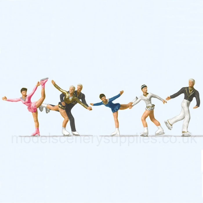 Ice Skaters Figure Skaters OO Preiser 10314 Ice Skaters Figure Skaters OO Preiser 10314