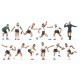 Football Soccer Team and Referee Exclusive Figure Sets OO Football Soccer Team and Referee Exclusive Figure Sets OO