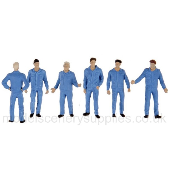 Workers or Mechanics in Blue Outfits OO Preiser 14031