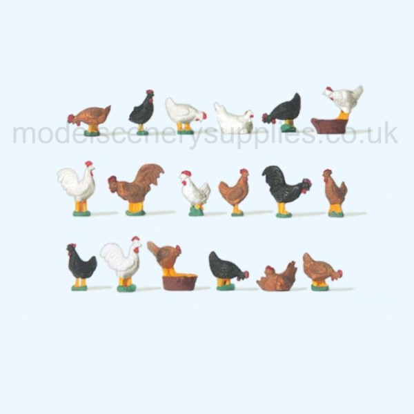 Chickens OO  from Preiser 14168