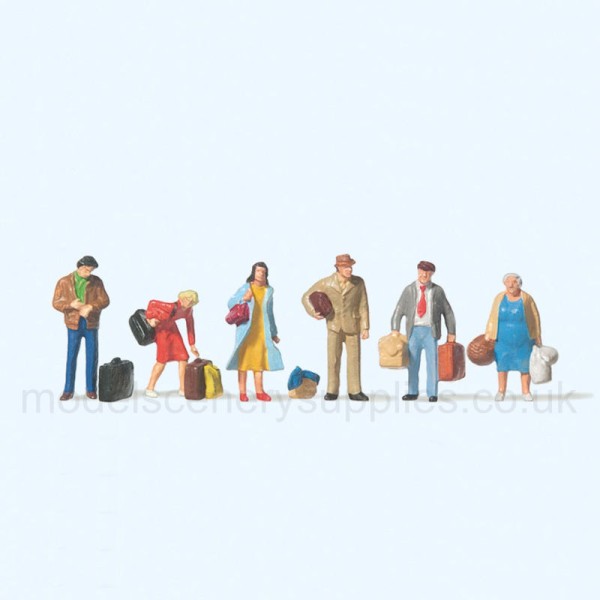Passengers with luggage TT Preiser 75001