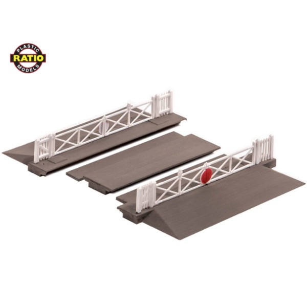 Level Crossing with Gates Double Track N gauge Ratio 234